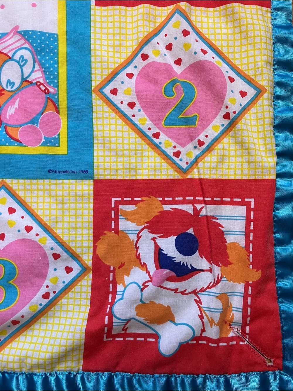 80s Vintage Sesame Street Baby Play Mat Blanket 1989 Muppets Playskool Fold N Go - Picture 9 of 14